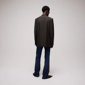 Pinstripe Wool Mohair Jacket