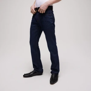 Cotton Denim Pants With Embroidery
