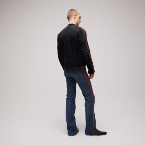 Cotton Denim Pants With Web