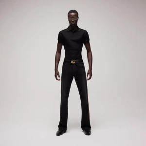 Cotton Denim Pants With Web