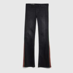 Cotton Denim Pants With Web