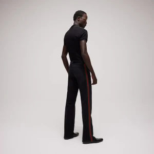Cotton Denim Pants With Web