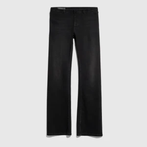Cotton Denim Pants With Web Insert