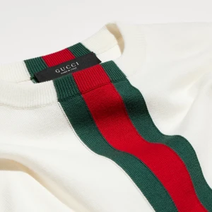Knit Cotton T-Shirt With Web Intarsia