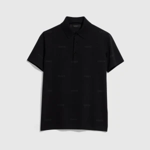 Wool Silk Gucci Jacquard Polo Shirt
