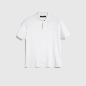 Silk Cotton Polo Shirt With Embroidery
