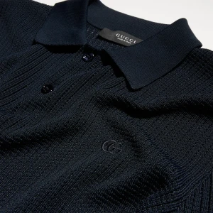 Technical Knit Fabric Polo Shirt With Embroidery