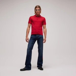 Silk Cotton Polo Shirt With Embroidery