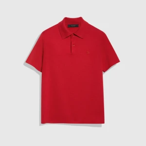 Silk Cotton Polo Shirt With Embroidery