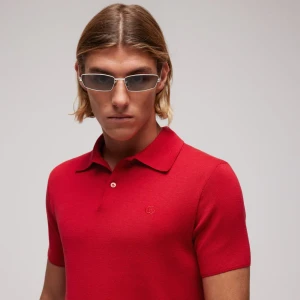 Silk Cotton Polo Shirt With Embroidery