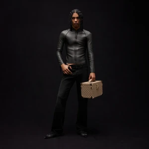 Grainy Leather Zip Jacket