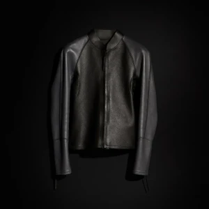 Grainy Leather Zip Jacket