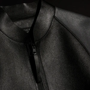 Grainy Leather Zip Jacket