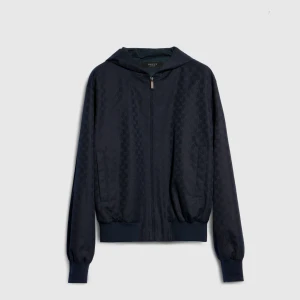 Gg Cotton Canvas Zip Jacket