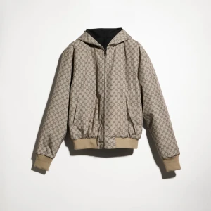 Reversible Cotton Canvas Zip Jacket