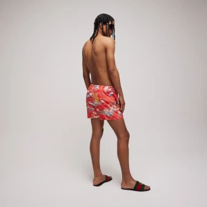 Printed Silk Twill Shorts