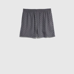 Printed Silk Twill Shorts