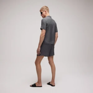 Printed Silk Twill Shorts