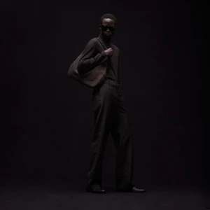 Pinstripe Wool Mohair Pants