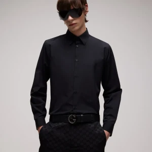 Piece Dyed Cotton Poplin Shirt