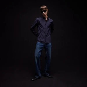 Piece Dyed Cotton Poplin Shirt