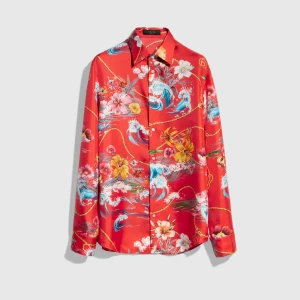 Printed Silk Twill Shirt