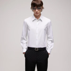 Piece Dyed Cotton Poplin Shirt