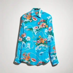 Printed Fluid Fabric Shirt