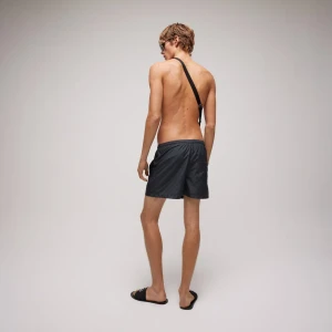 Printed Polyester Poplin Swim Shorts