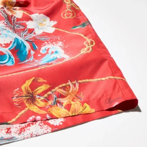 Printed Polyester Poplin Swim Shorts