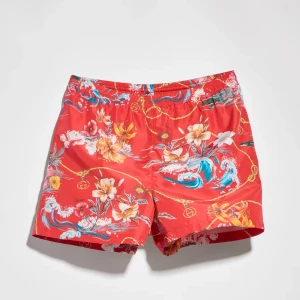 Printed Polyester Poplin Swim Shorts