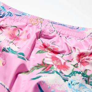 Printed Polyester Poplin Swim Shorts