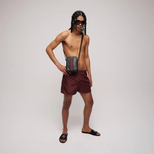 Printed Polyester Poplin Swim Shorts