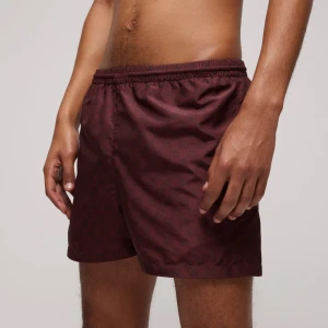 Printed Polyester Poplin Swim Shorts