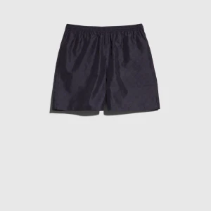 Printed Polyester Poplin Swim Shorts