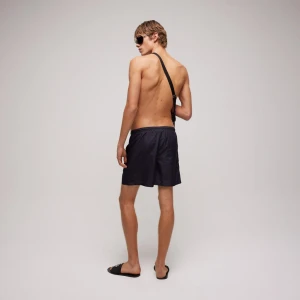 Printed Polyester Poplin Swim Shorts