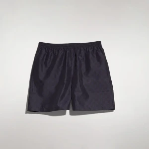 Printed Polyester Poplin Swim Shorts