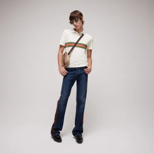 Cotton Jersey Polo Shirt With Web
