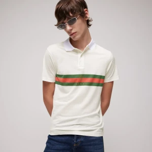 Cotton Jersey Polo Shirt With Web