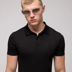 Cotton Jersey Polo Shirt With Embroidery
