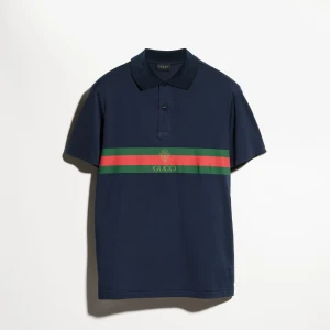 Cotton Jersey Polo Shirt With Web