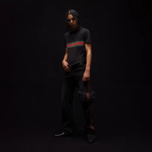 Cotton Jersey Polo Shirt With Print