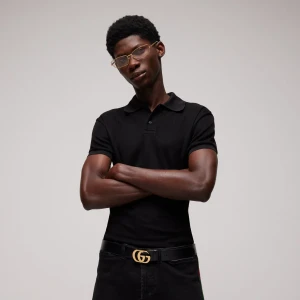 Gg Technical Jersey Jacquard Polo Shirt