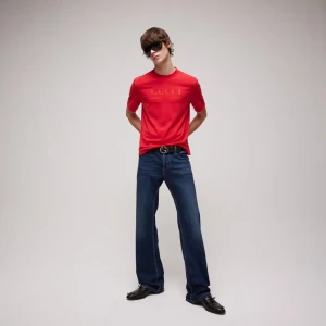 Cotton Jersey T-Shirt With Devoré Detail