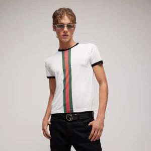 Cotton Jersey T-Shirt With Print