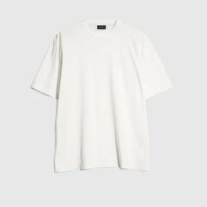 Cotton Silk Jersey T-Shirt With Embroidery