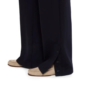Cotton Jersey Leisure Trousers With Embroidery