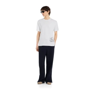 Cotton Jersey Leisure Trousers With Embroidery