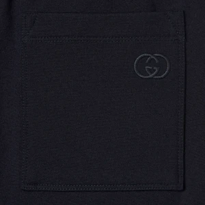 Cotton Jersey Leisure Trousers With Embroidery