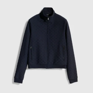 Gg Jersey Jacquard Zip Sweatshirt